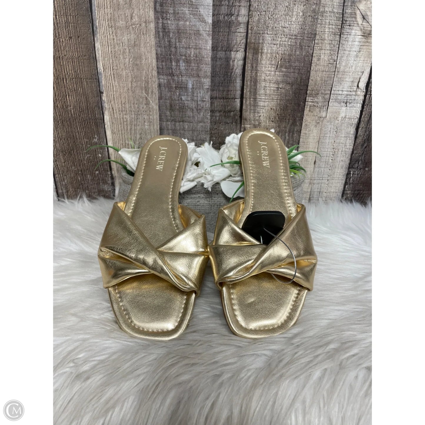 Sandals Flats By J. Crew In Gold, Size: 8
