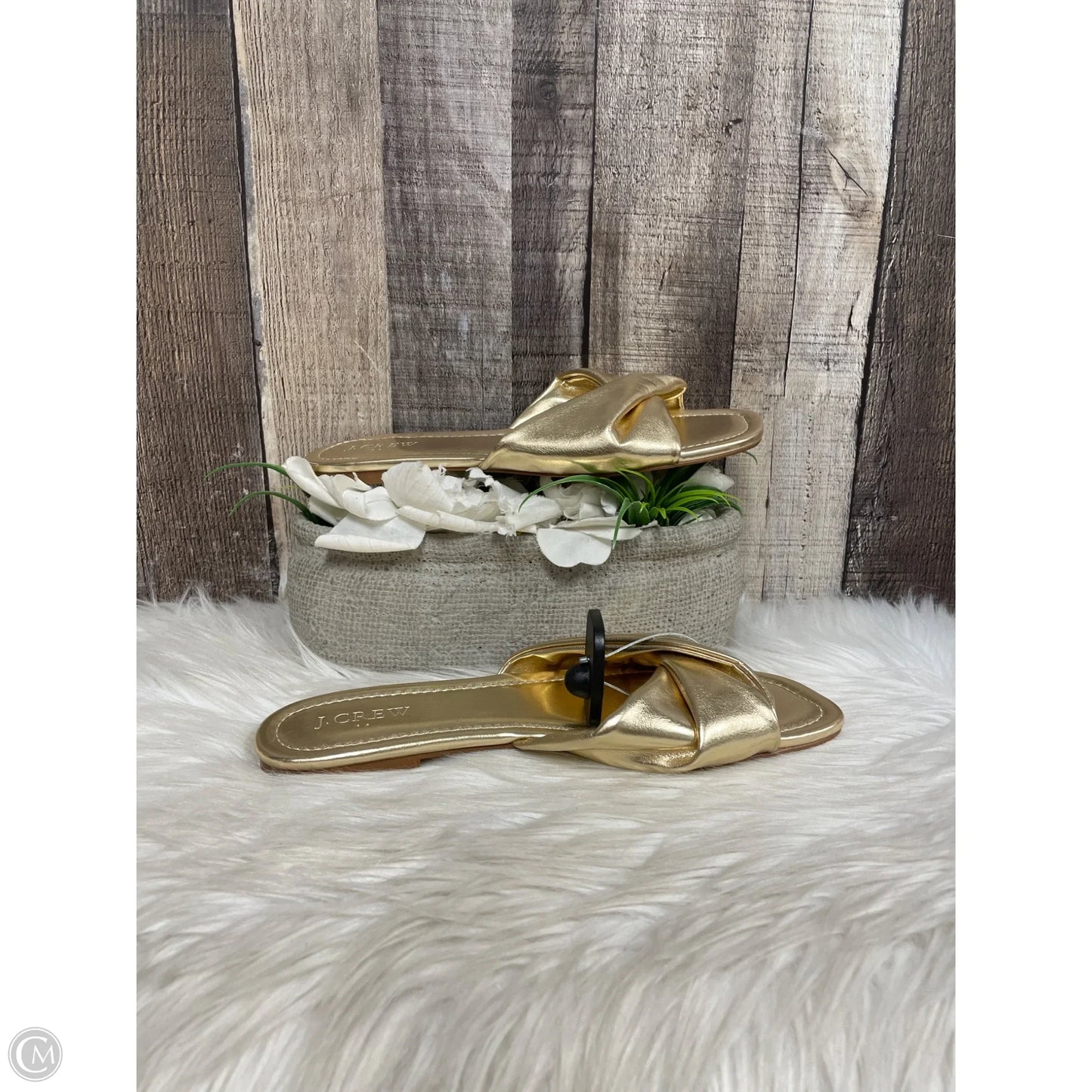 Sandals Flats By J. Crew In Gold, Size: 8