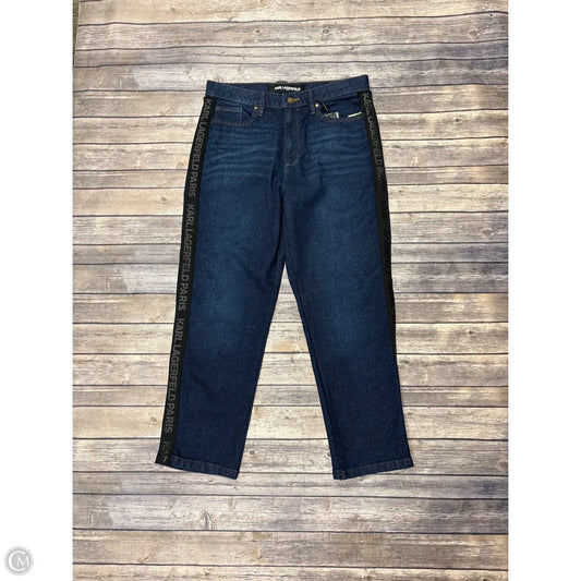 Jeans Designer By Karl Lagerfeld In Blue Denim, Size: 12
