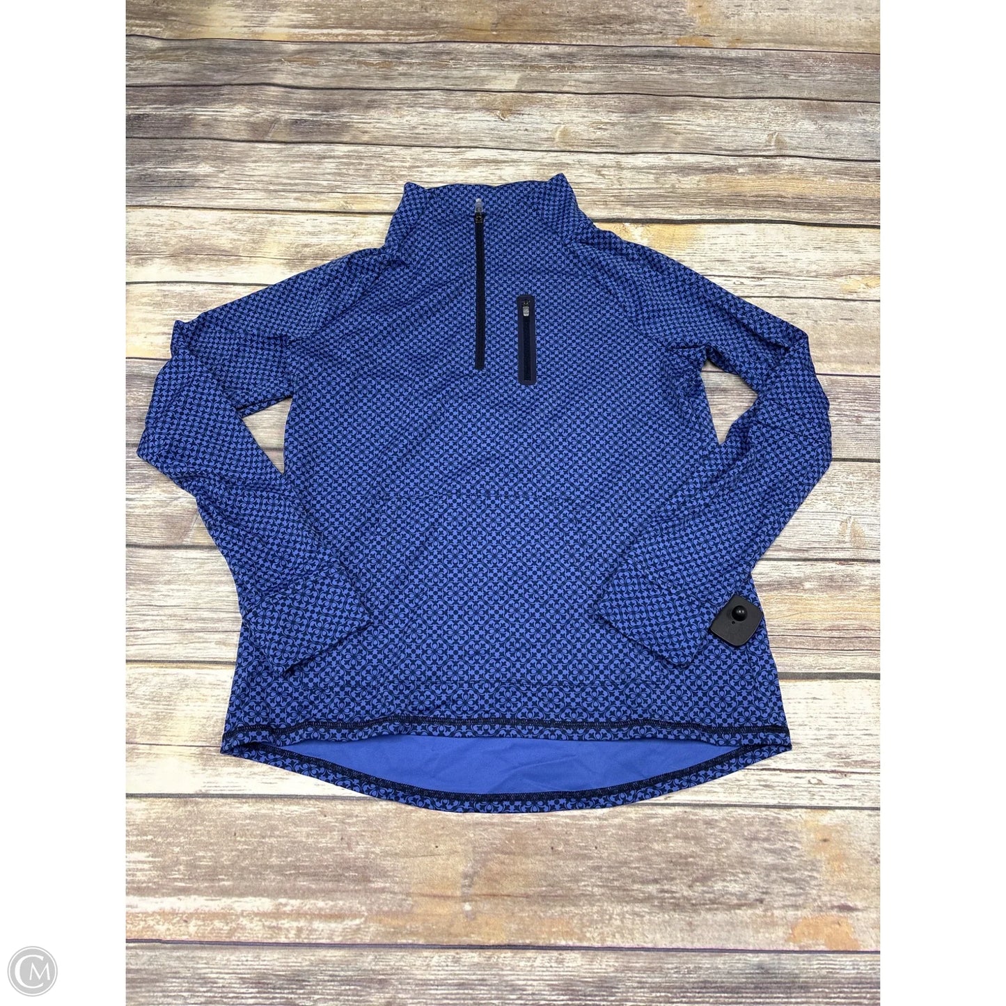 Athletic Top Long Sleeve Collar By Talbots In Blue, Size: S