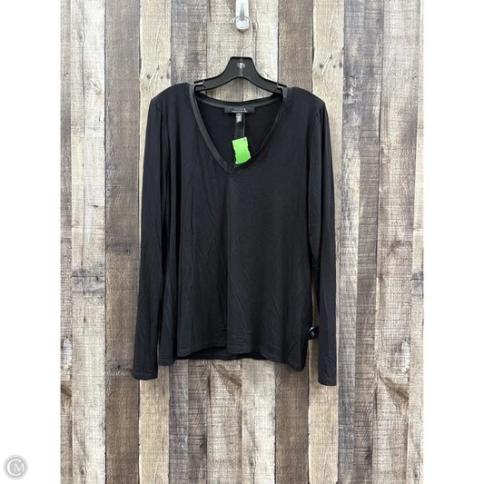Top Long Sleeve By White House Black Market In Black, Size: L