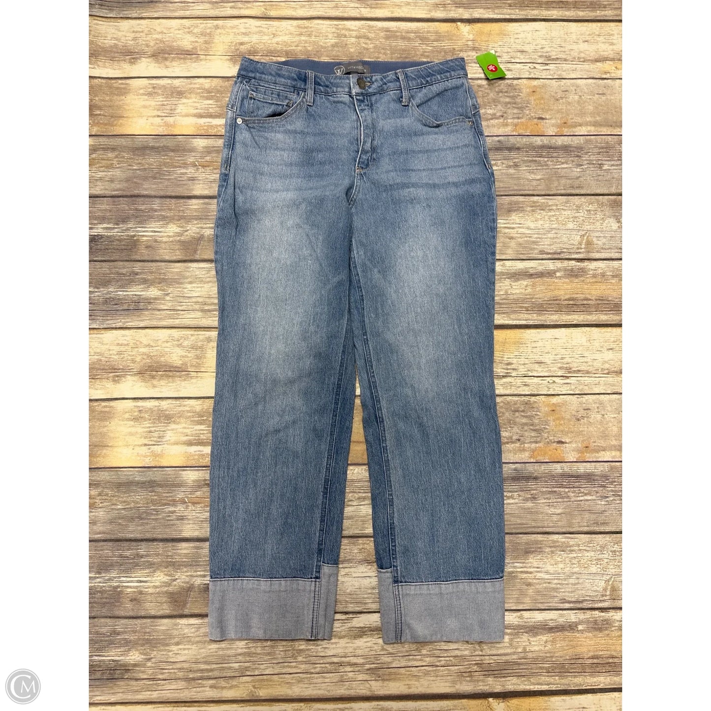 Jeans Straight By Wit & Wisdom In Blue Denim, Size: 6