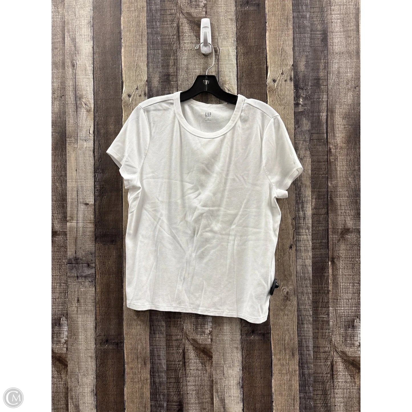 Top Short Sleeve Basic By Gap In White, Size: Xl