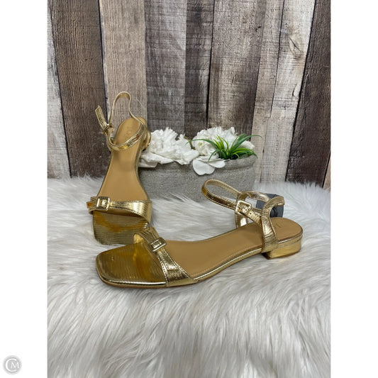 Sandals Flats By J. Crew In Gold, Size: 9