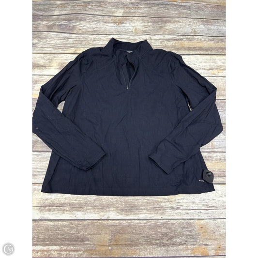 Athletic Top Long Sleeve Collar By Mondetta In Black, Size: Xxl