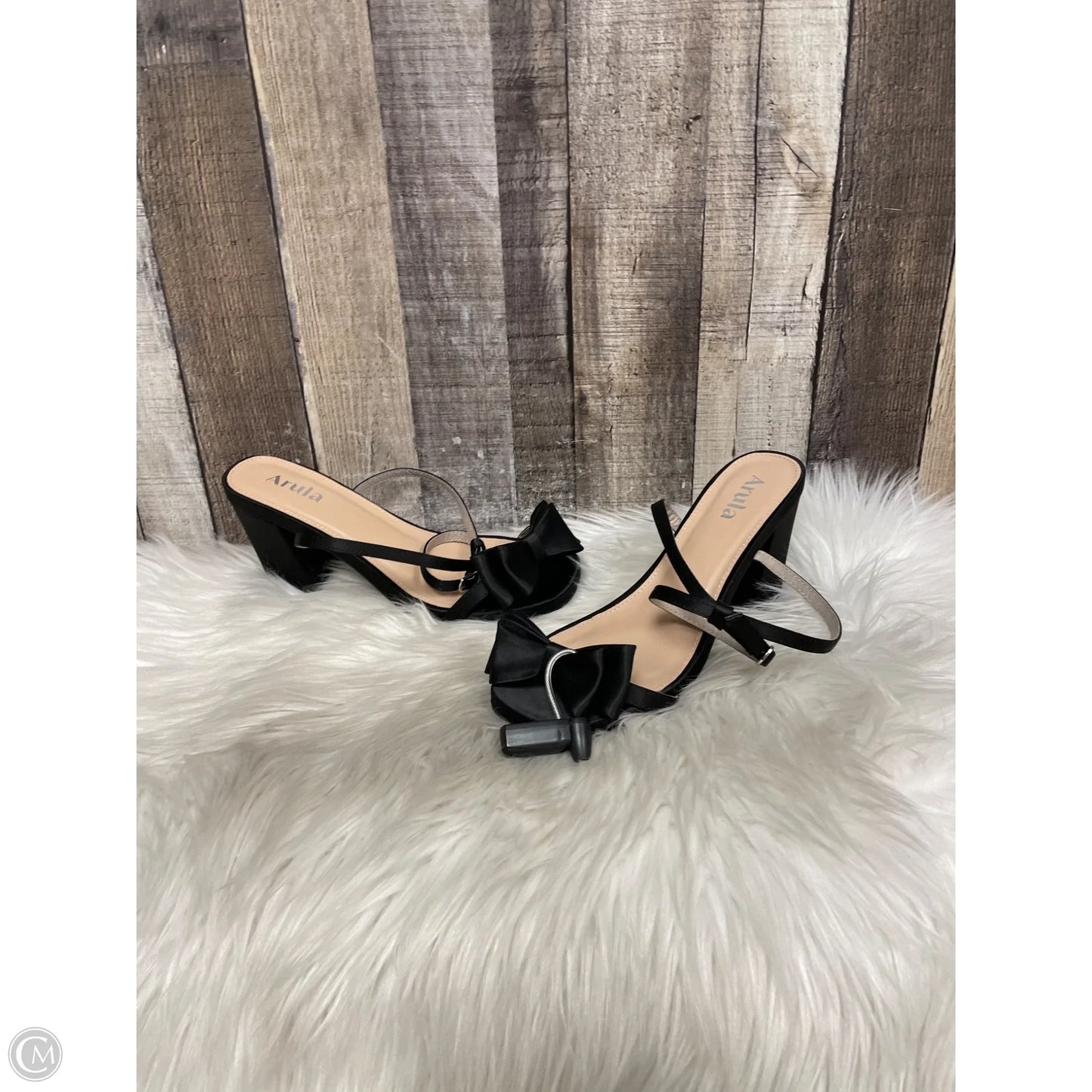 Sandals Heels Block By Arula In Black, Size: 8