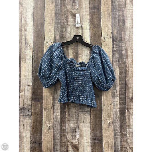 Top Short Sleeve By Ana In Blue, Size: S