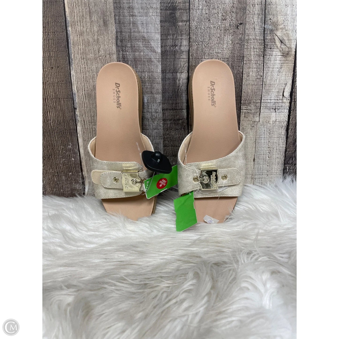 Sandals Heels Wedge By Dr Scholls In Beige, Size: 8