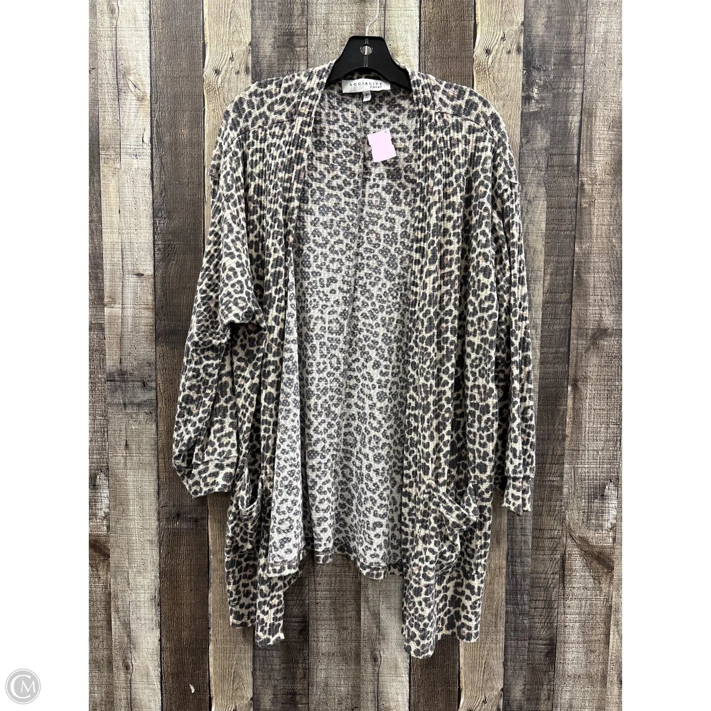 Cardigan By Socialite In Animal Print, Size: 2x