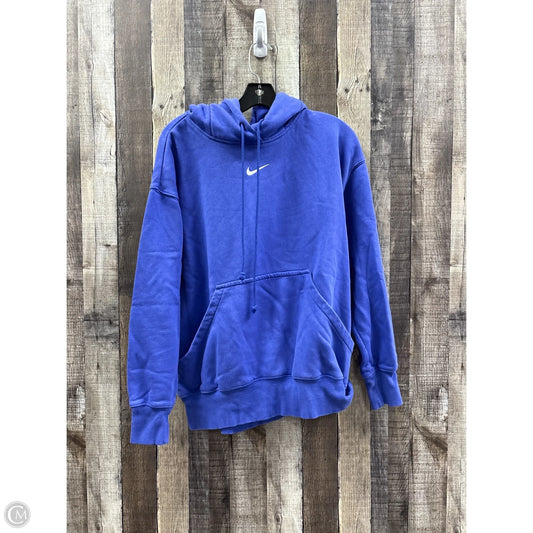 Athletic Top Long Sleeve Hoodie By Nike In Purple, Size: S