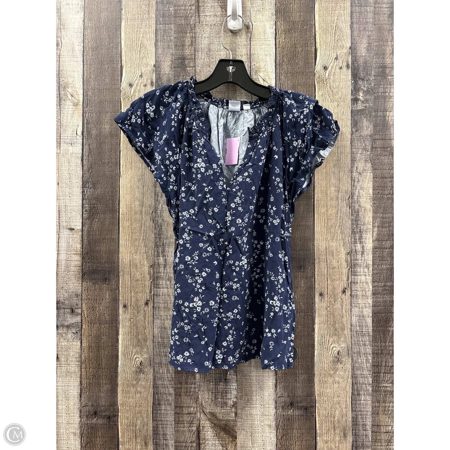 Top Short Sleeve By Gap In Navy, Size: M
