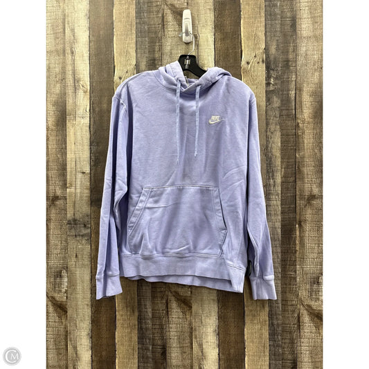 Athletic Sweatshirt Hoodie By Nike In Purple, Size: M