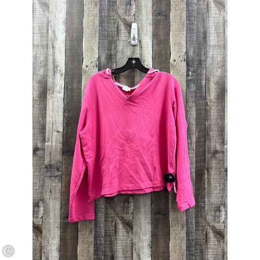 Sweatshirt Hoodie By J. Crew In Pink, Size: L