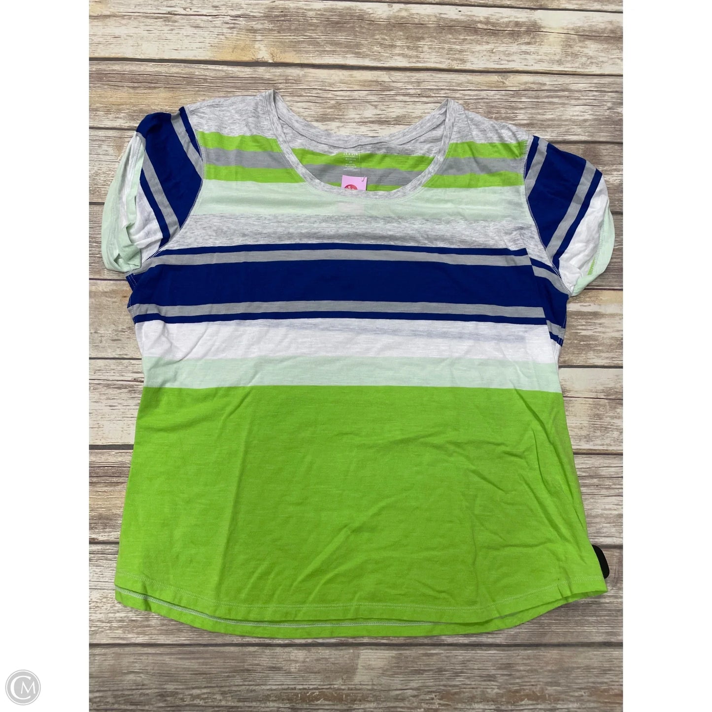 Top Short Sleeve By Ana In Striped Pattern, Size: 2x