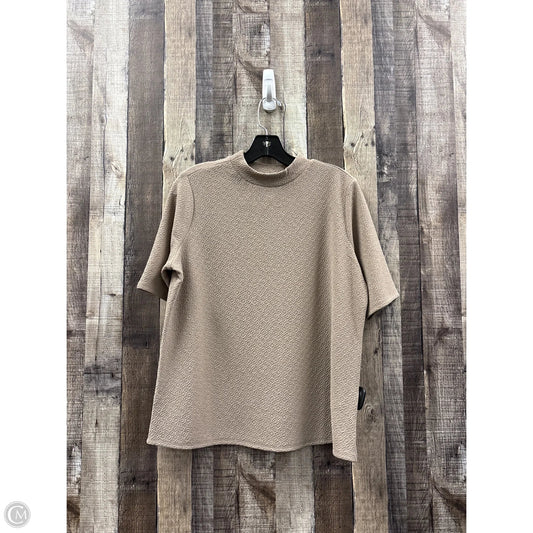 Top Short Sleeve By Worthington In Tan, Size: L