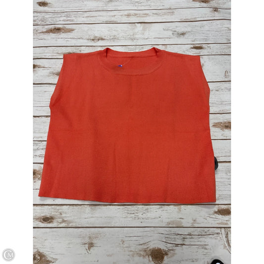 Sweater Short Sleeve By Cmf In Orange, Size: S