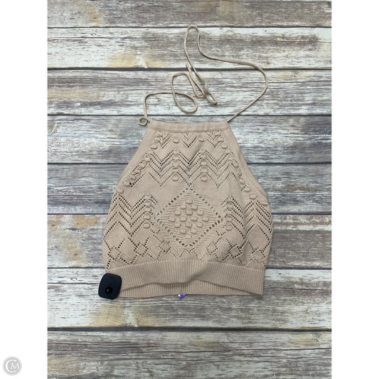 Top Sleeveless By Cme In Tan, Size: L