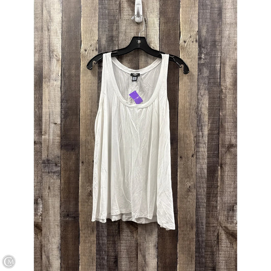 Top Sleeveless Basic By Express In White, Size: L