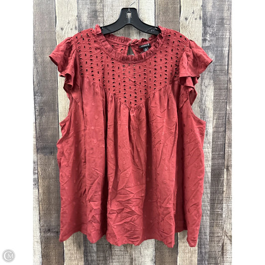 Top Sleeveless By Torrid In Maroon, Size: 3x