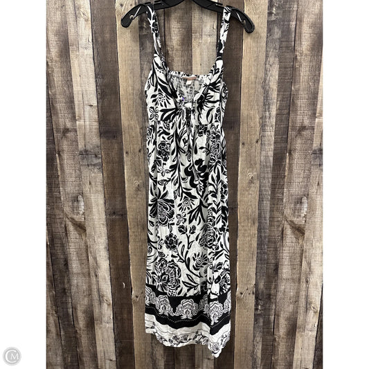 Dress Casual Midi By Knox Rose In Black & White, Size: S