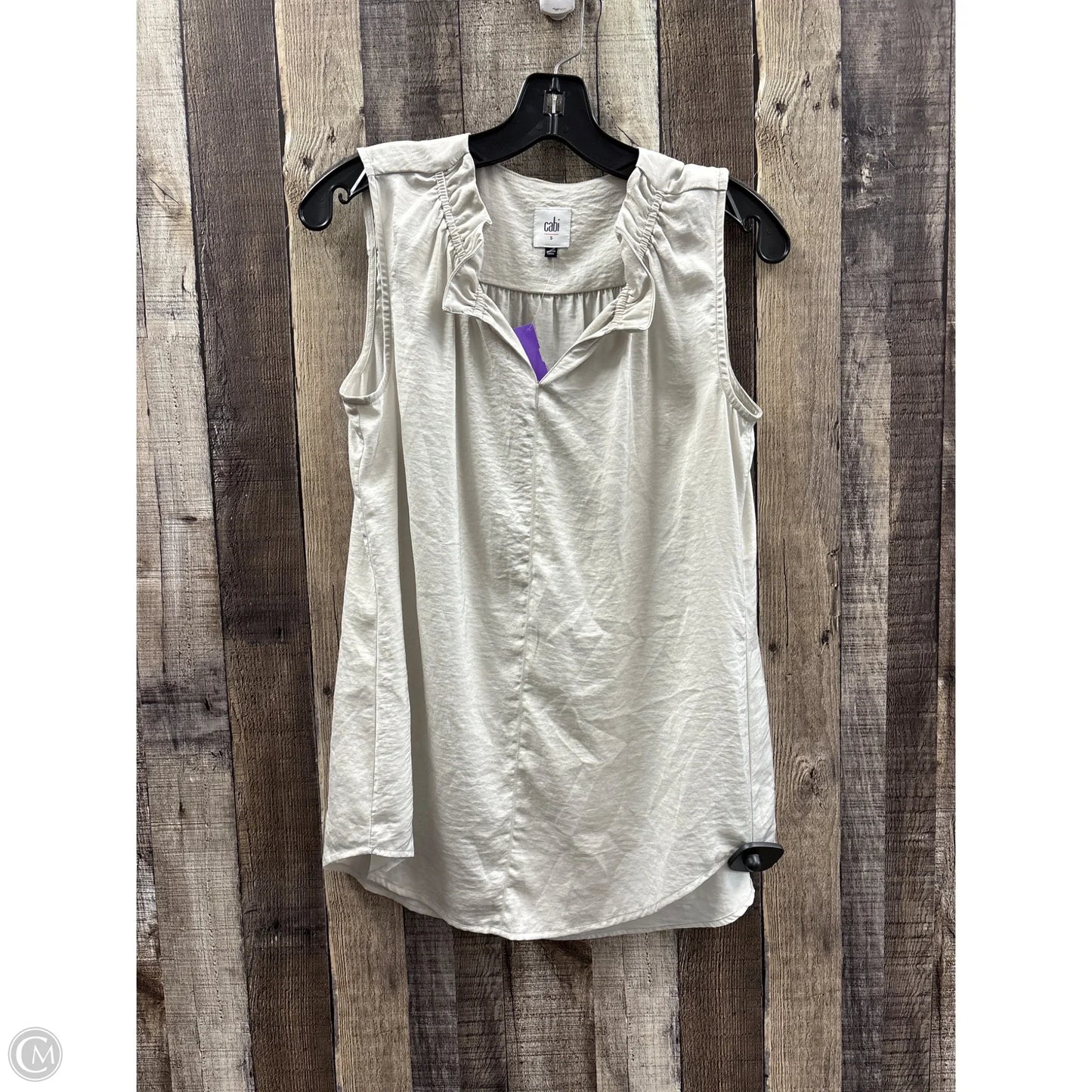 Top Sleeveless By Cabi In Taupe, Size: S