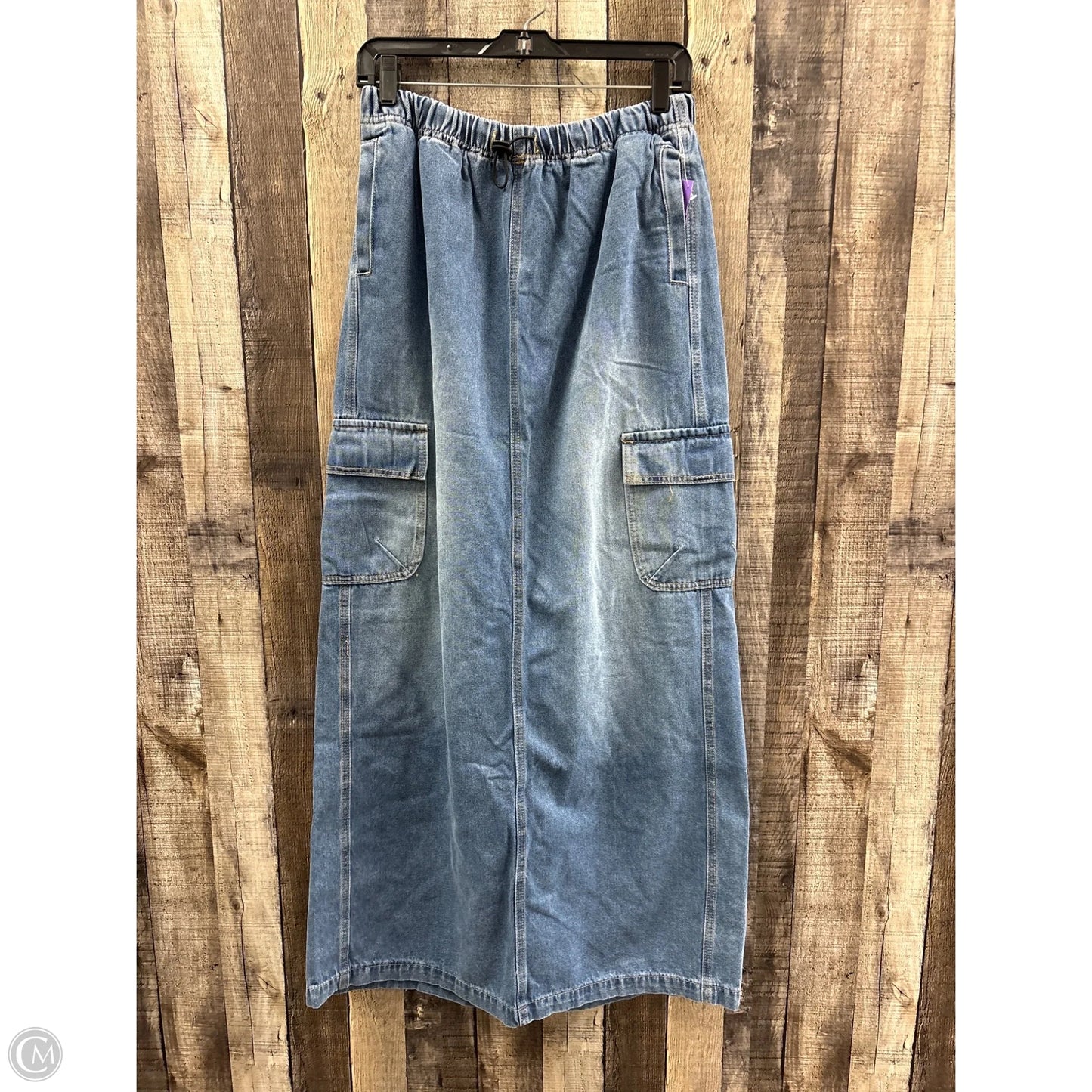 Skirt Maxi By Shein In Blue Denim, Size: L