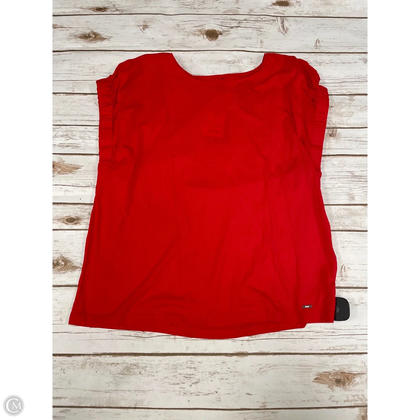 Top Sleeveless By Dkny In Red, Size: M