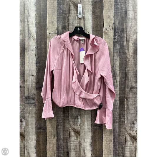 Top Long Sleeve By A New Day In Pink, Size: M