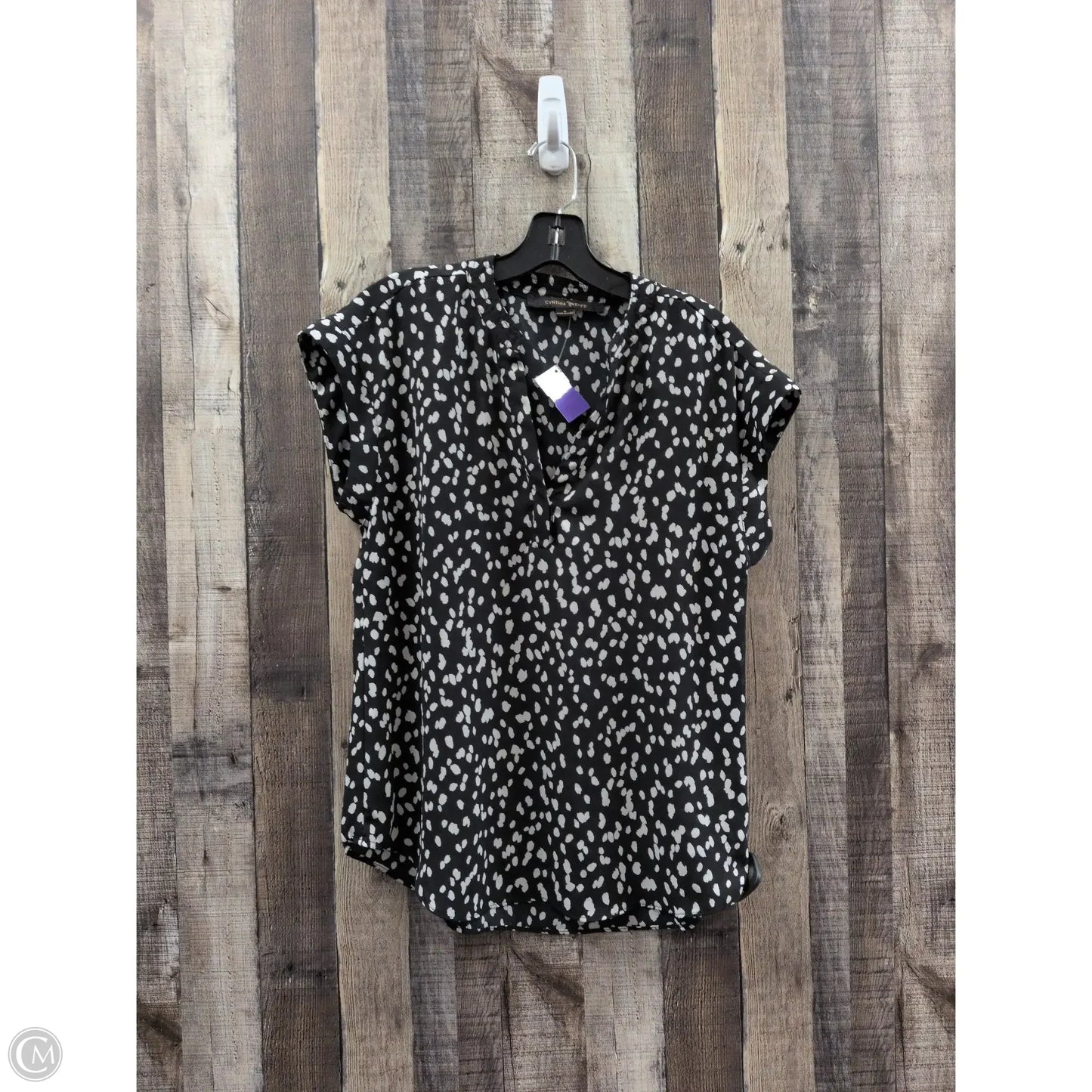 Top Sleeveless By Cynthia Steffe In Black & White, Size: S