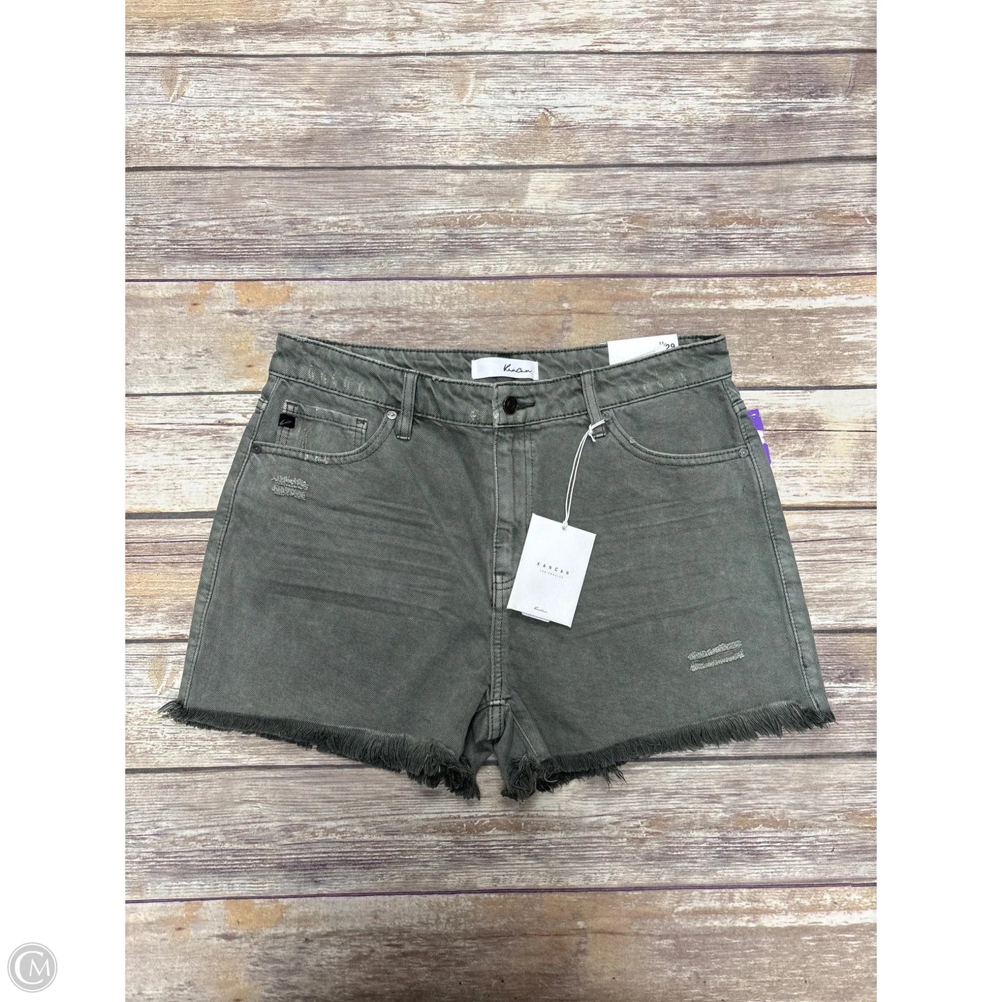 Shorts By Kancan In Green Denim, Size: 10