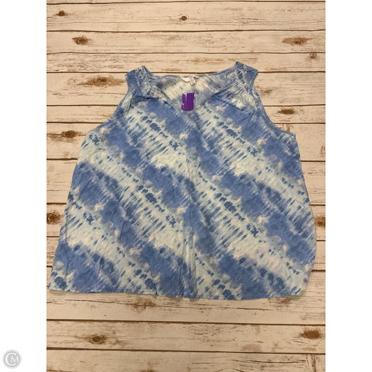 Top Sleeveless By Time And Tru In Tie Dye Print, Size: Xl