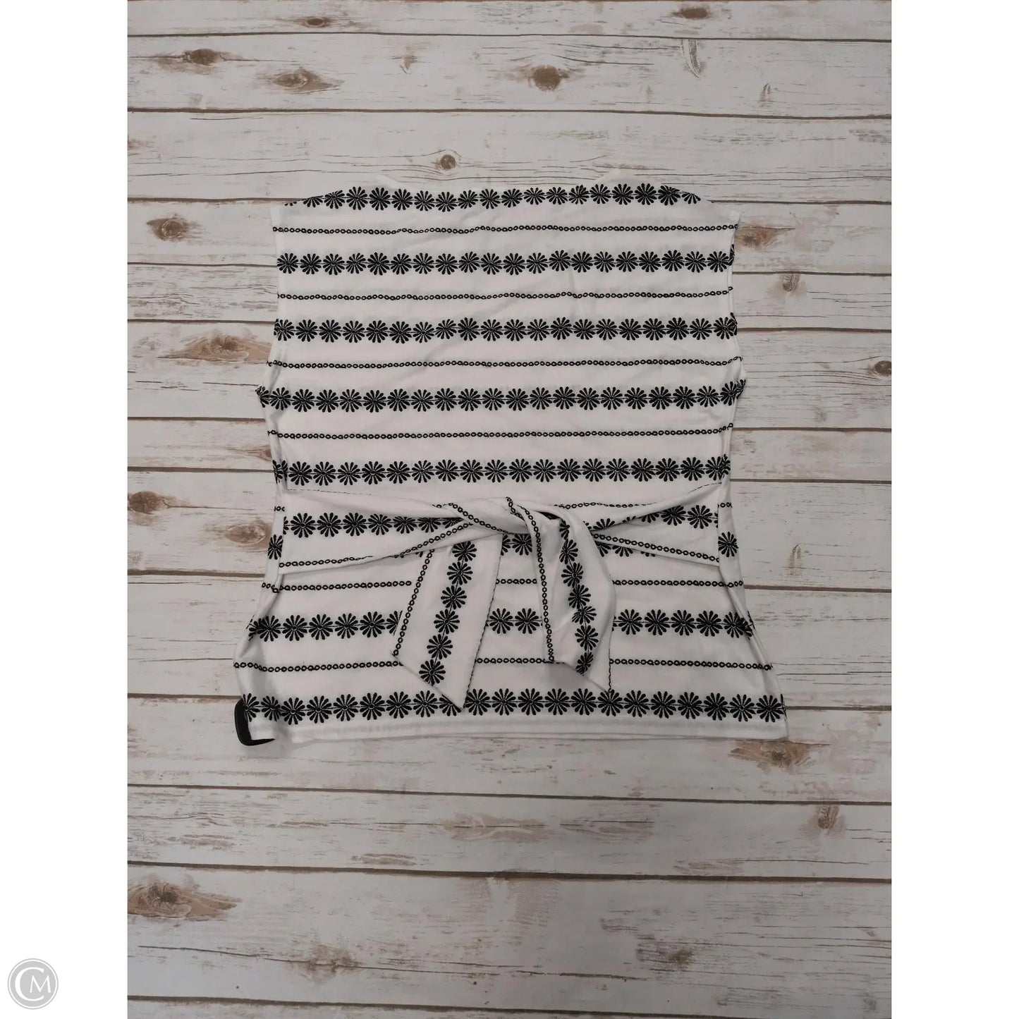Top Sleeveless By Ann Taylor In Black & White, Size: M