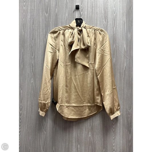 Top Long Sleeve By Ann Taylor In Beige, Size: S