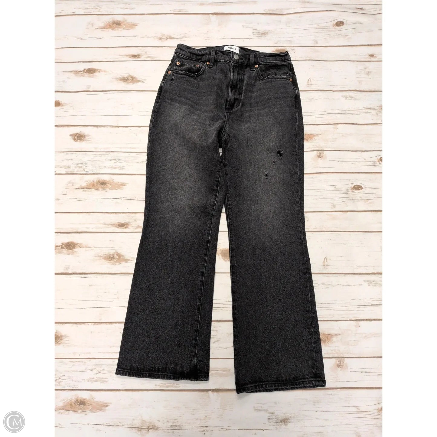 Jeans Wide Leg By Pistola In Black Denim, Size: 6