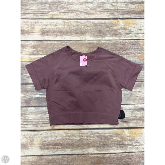 Athletic Top Short Sleeve By Cmf In Mauve, Size: L