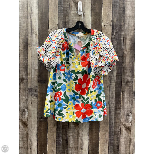 Top Short Sleeve By Umgee In Multi-colored, Size: Xl