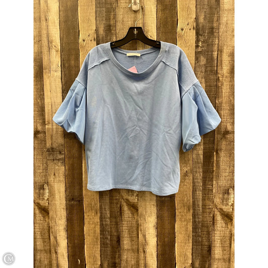 Top Short Sleeve By Ces Femme In Blue, Size: Xl