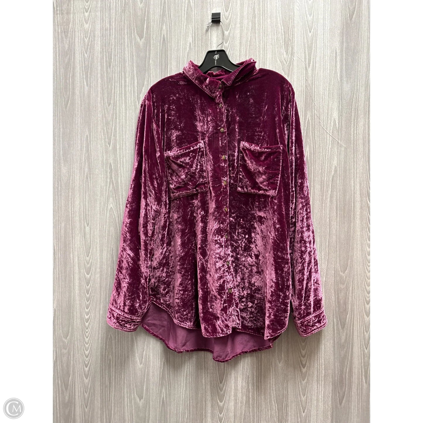 Top Long Sleeve By Pilcro In Maroon, Size: Xl