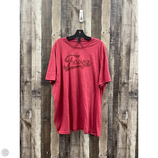 Top Short Sleeve Basic By District In Red, Size: 3x