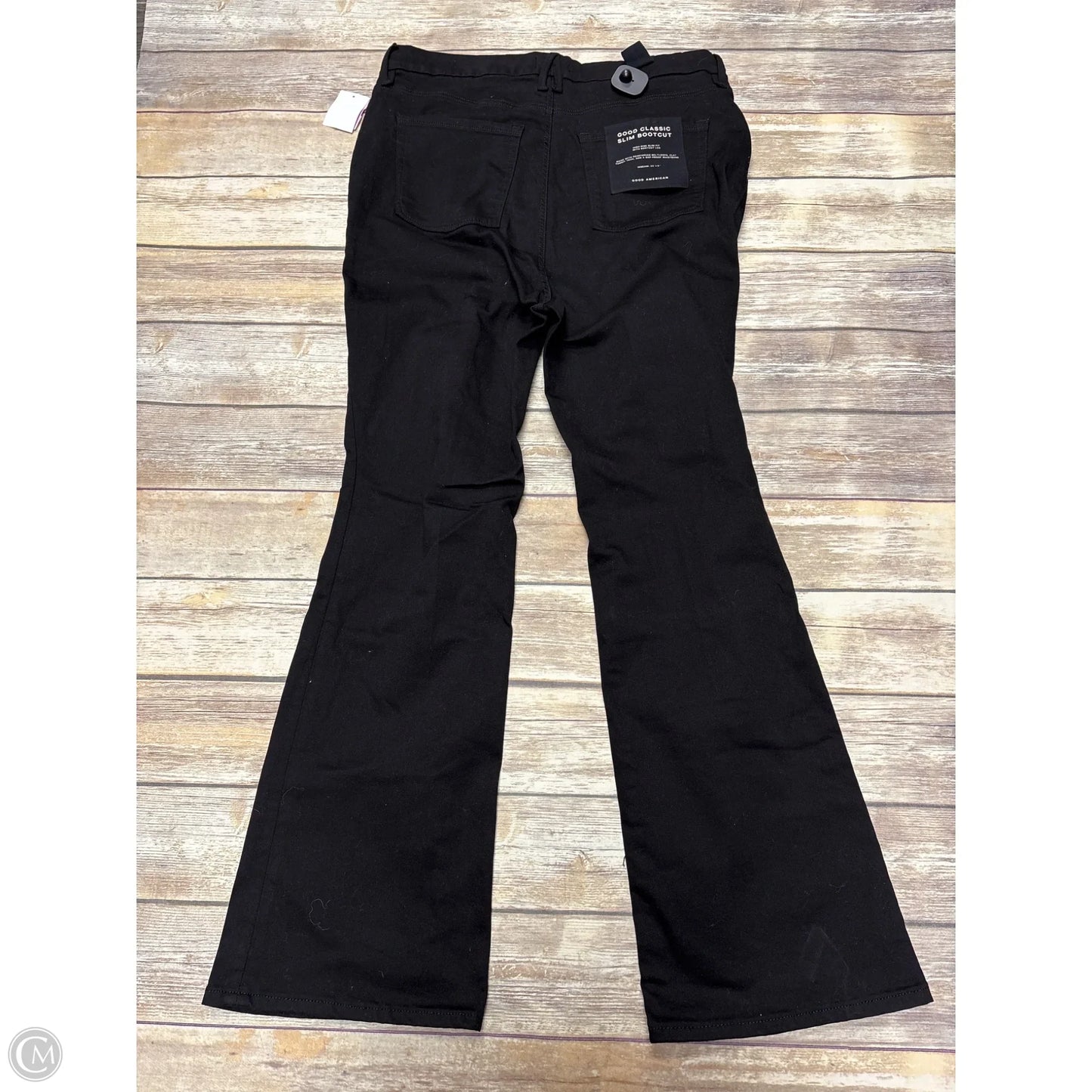 Jeans Boot Cut By Good American In Black Denim, Size: 18