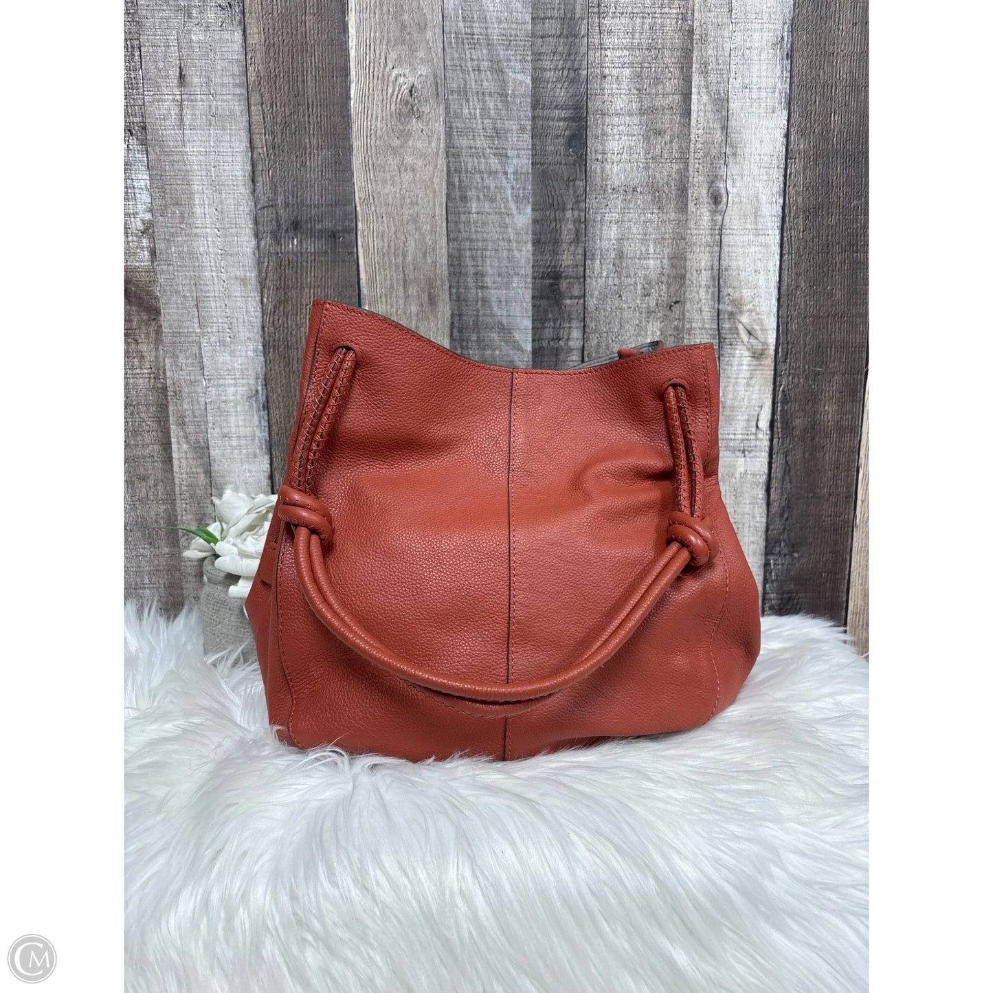 Handbag Leather By Vince Camuto, Size: Large