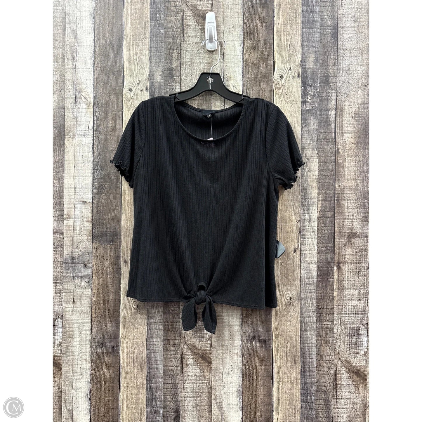 Top Short Sleeve By W5 In Black, Size: M