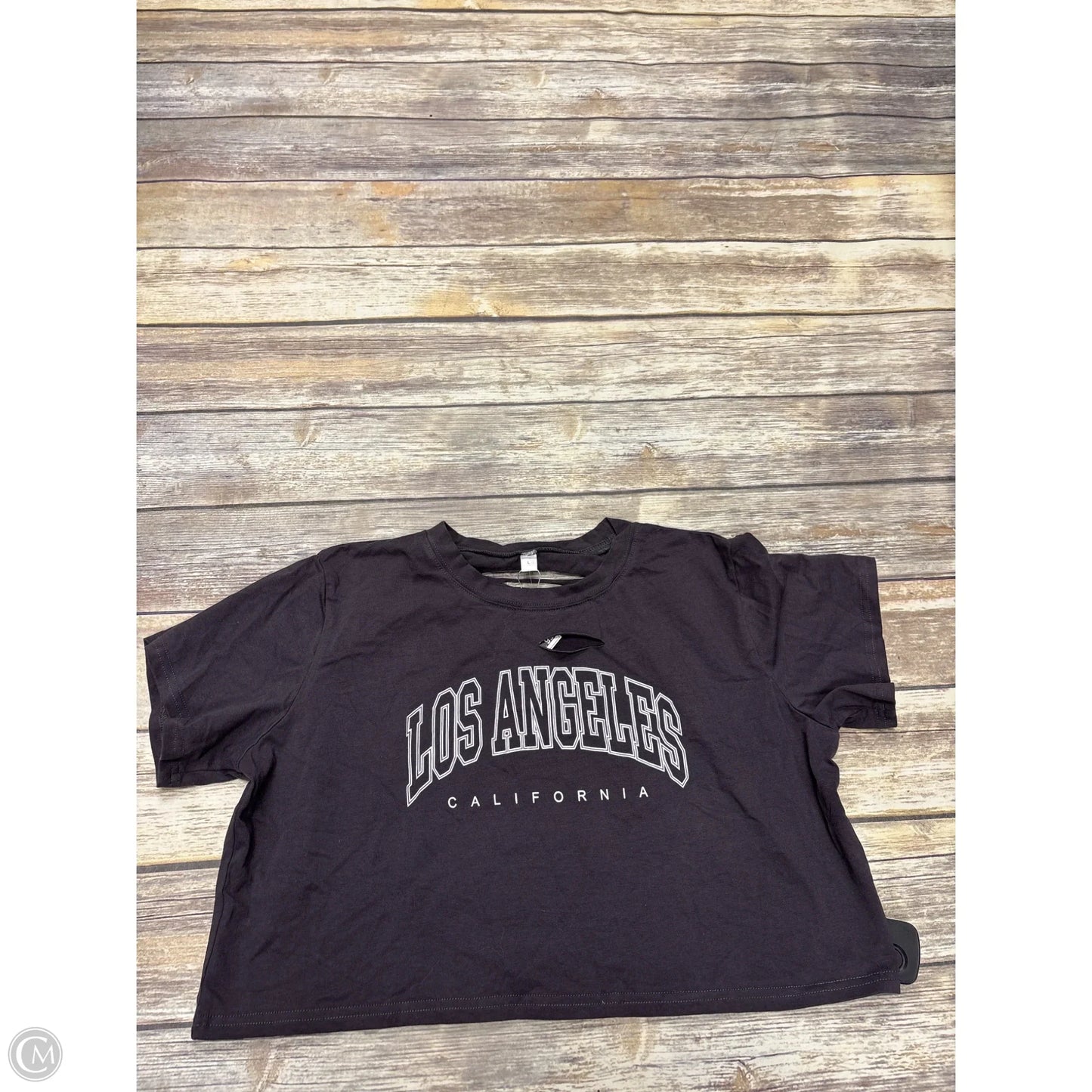 Top Short Sleeve Basic By Cmf In Grey, Size: L