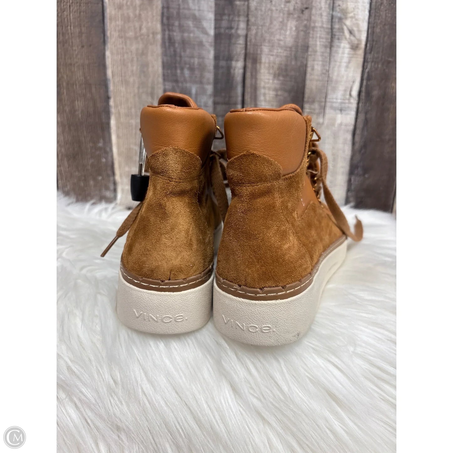Boots Ankle Heels By Vince In Brown, Size: 8.5