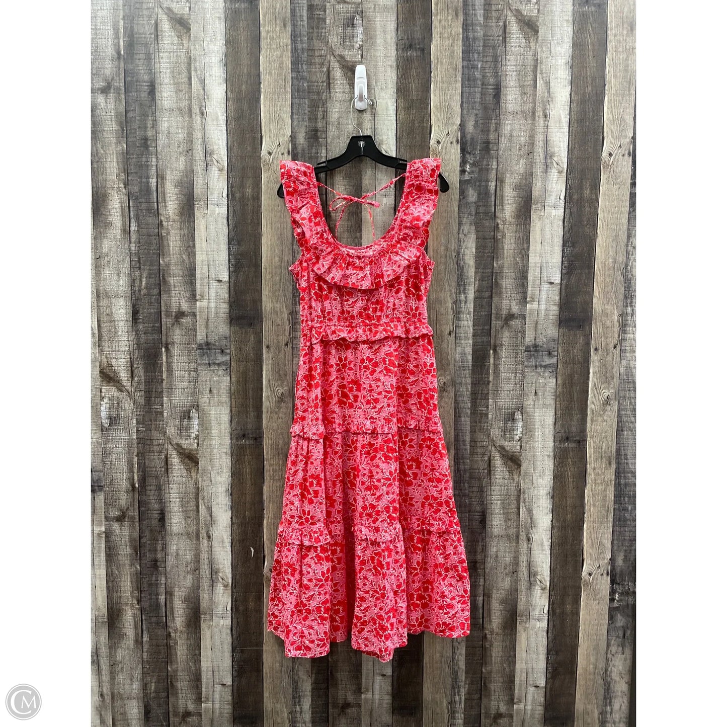 Dress Casual Maxi By J. Crew In Pink & Red, Size: S