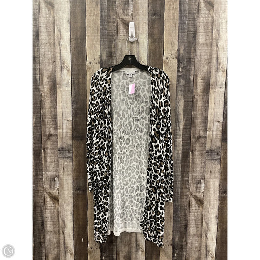 Sweater Cardigan By Allison Joy In Animal Print, Size: Xs