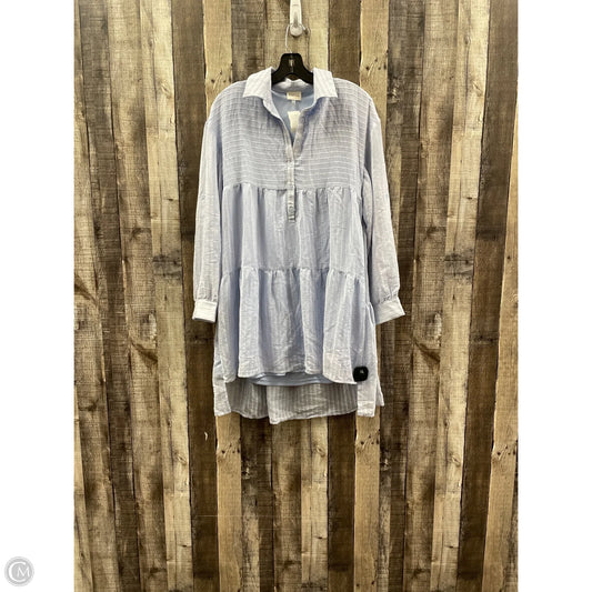 Dress Casual Short By Peach Love Cream California In Blue, Size: L