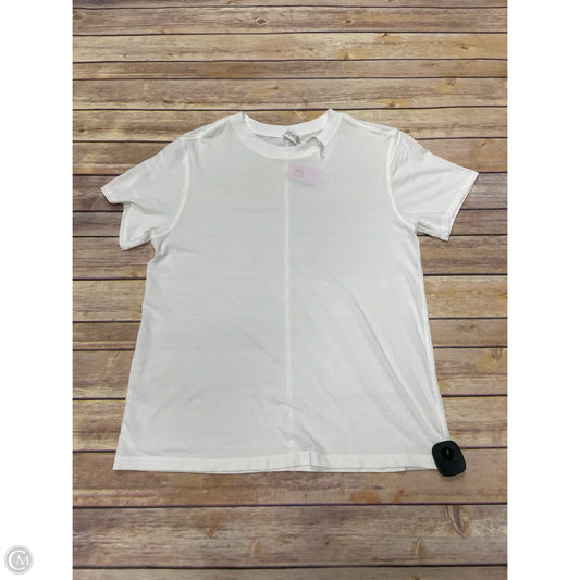 Athletic Top Short Sleeve By Lululemon In White, Size: 2