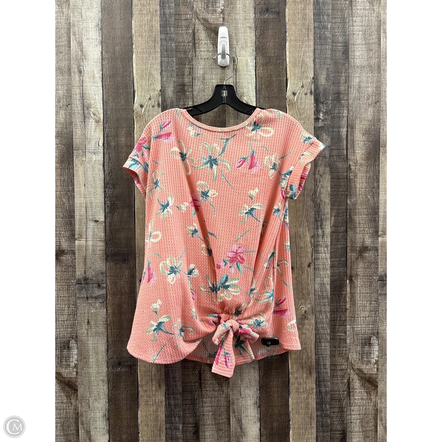 Top Short Sleeve By Cme In Floral Print, Size: M
