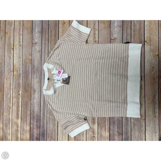 Sweater Short Sleeve By Cme In Beige, Size: L